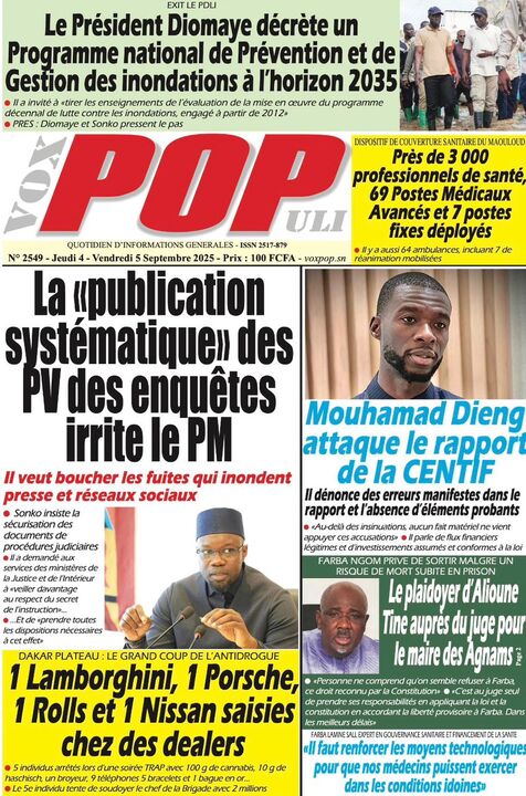 SN P­­resse du Jeudi 04/09/2025