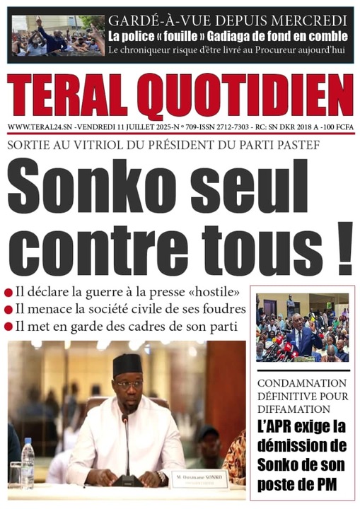 Revue de P­­resse du Vendredi 11/07/2025