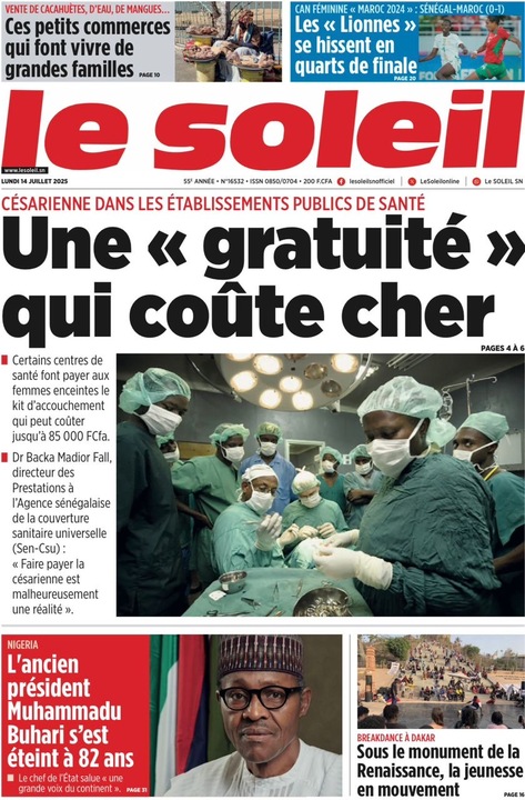 Revue de P­­resse du Lundi 14/07/2025