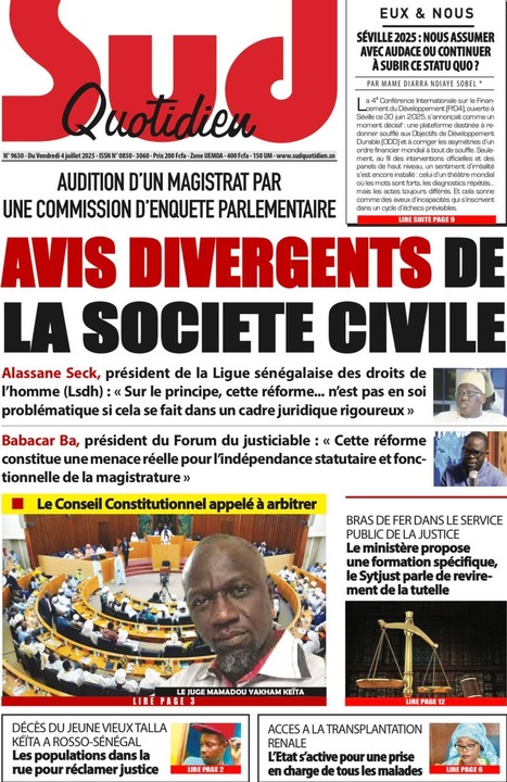 Revue de P­­resse du Vendredi 04/07/2025