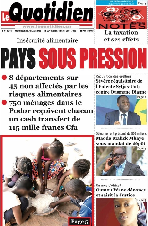 Revue de P­­resse du Mercredi 23/07/2025