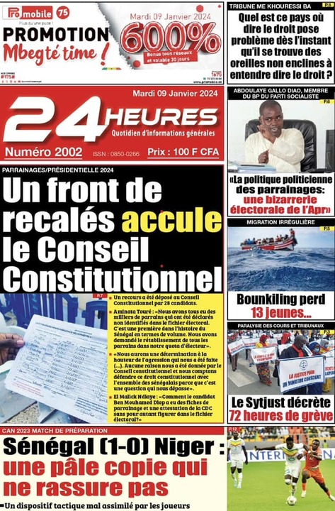 Revue de P­­resse du Mardi 09/01/2024