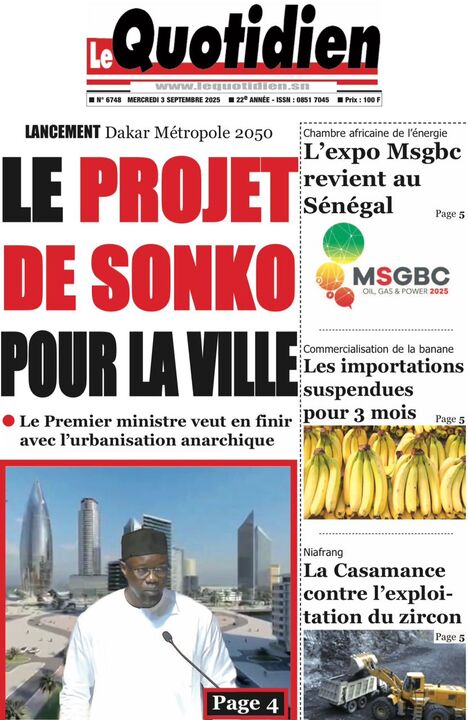 Revue de P­­resse du Mercredi 03/09/2025