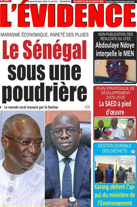 Revue de P­­resse du Vendredi 25/07/2025