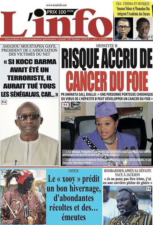 Revue de P­­resse du Lundi 28/07/2025