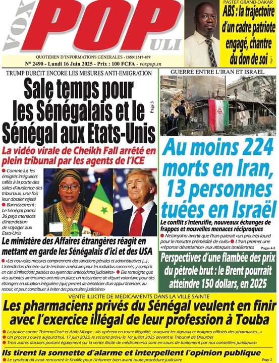 SN P­­resse du Lundi 16/06/2025