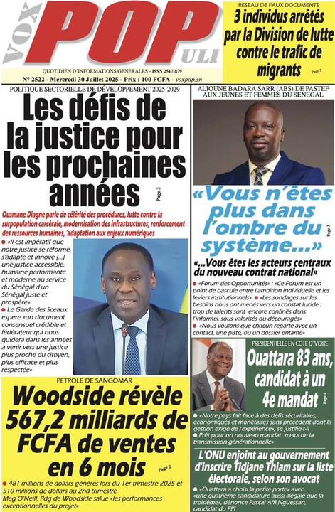 Revue de P­­resse du Mercredi 30/07/2025