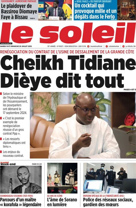 Revue de P­­resse du Samedi 19/07/2025