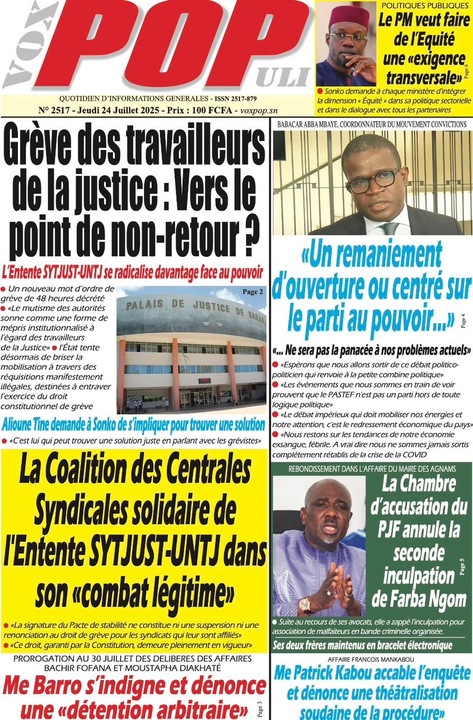 Revue de P­­resse du Jeudi 24/07/2025