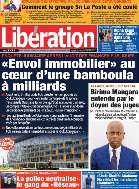 Revue de P­­resse du Mardi 02/09/2025