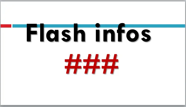 Flash infos