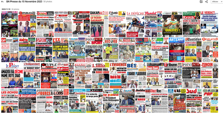 SN Presse du 15 Novembre 2023